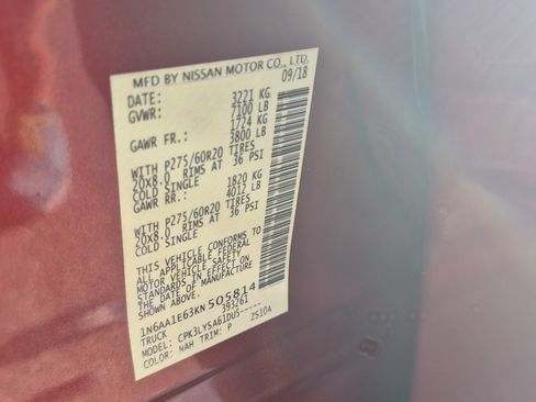 Used 2019 Nissan Titan Platinum Reserve RWD image 35