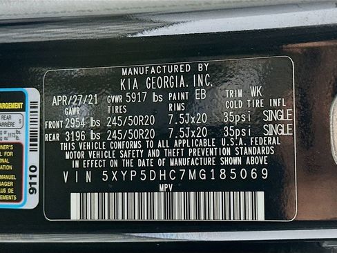 Used 2021 Kia Telluride SX w/ Nightfall Edition Package AWD/4WD image 35