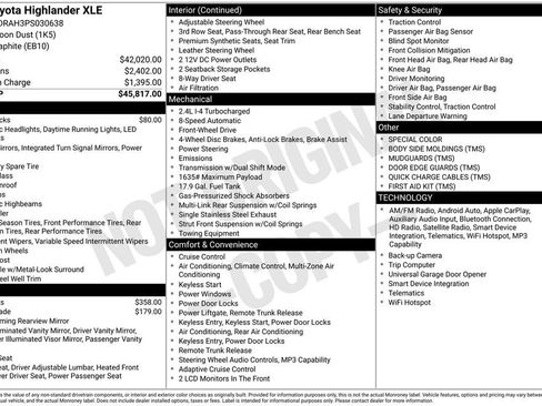 Used 2023 Toyota Highlander XLE FWD image 34