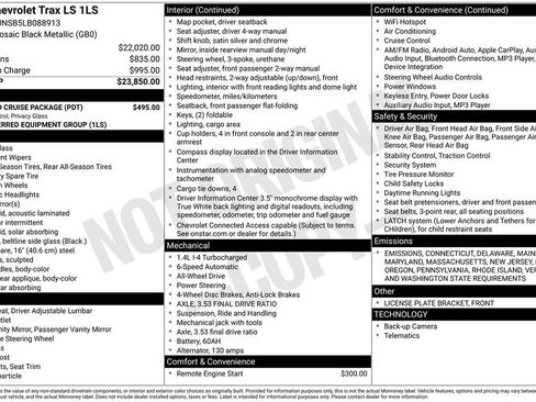 Used 2020 Chevrolet Trax LS w/ Tint and Cruise Package image 5