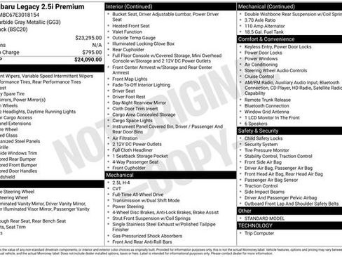 Used 2014 Subaru Legacy 2.5i Premium image 4