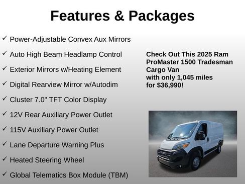 Used 2025 RAM ProMaster 1500 w/ Premium Convenience Group FWD image 18