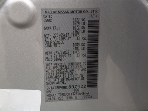 Used 2017 Nissan Rogue SV w/ Sun & Sound Touring Package image 36