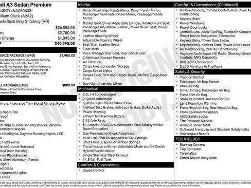 Used 2022 Audi A3 2.0T Premium w/ Convenience Package image 27