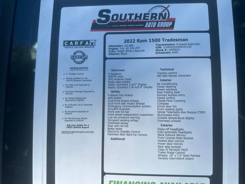 Used 2022 RAM 1500 Tradesman w/ Trailer Tow Group (B) RWD image 9
