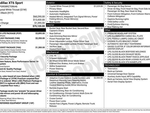 Used 2024 Cadillac XT6 Sport w/ LPO, Onyx Lite Package AWD/4WD image 40