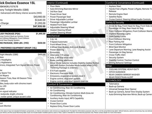 Used 2024 Buick Enclave Essence w/ Technology Package FWD image 35
