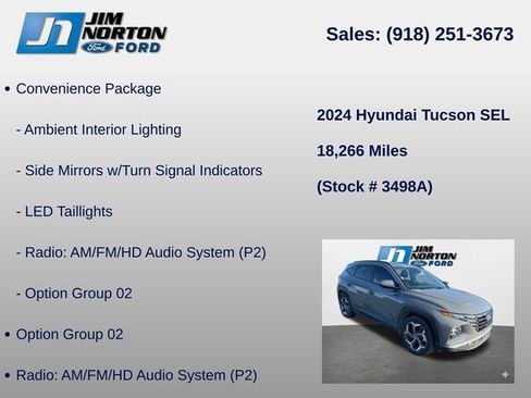 Used 2024 Hyundai Tucson SEL w/ Convenience Package FWD image 8