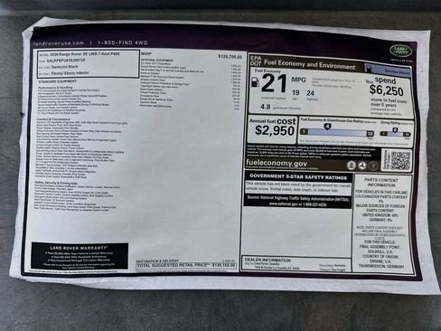 New 2026 Land Rover Range Rover Long Wheelbase SE AWD/4WD image 9