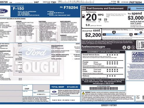 Certified 2023 Ford F150 Lariat w/ Equipment Group 502A High image 53
