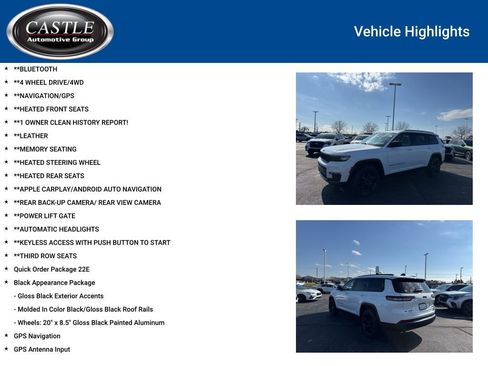 Used 2022 Jeep Grand Cherokee L Limited w/ Black Appearance Package image 3