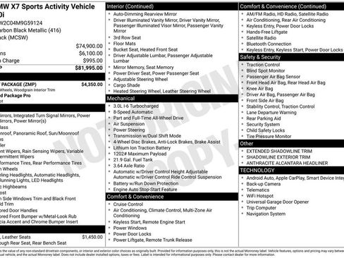 Used 2021 BMW X7 xDrive40i w/ M Sport Package AWD/4WD image 6