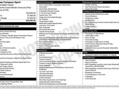 Used 2019 Jeep Compass Sport FWD image 33
