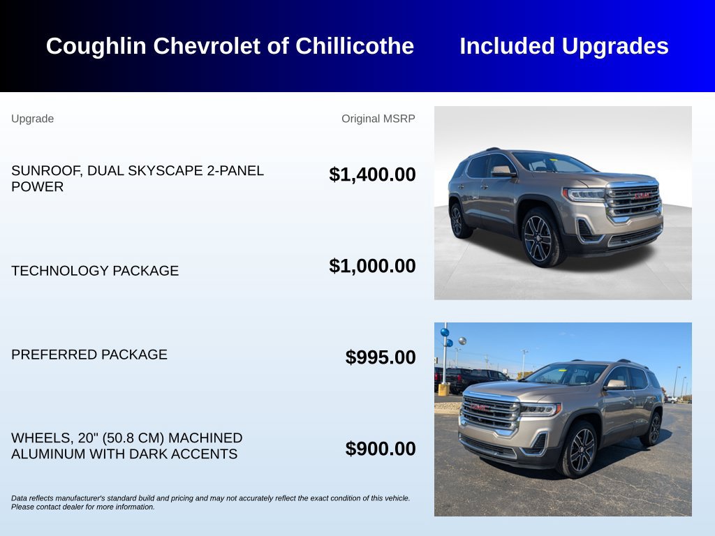Used 2022 GMC Acadia SLT w/ Technology Package AWD/4WD image 3