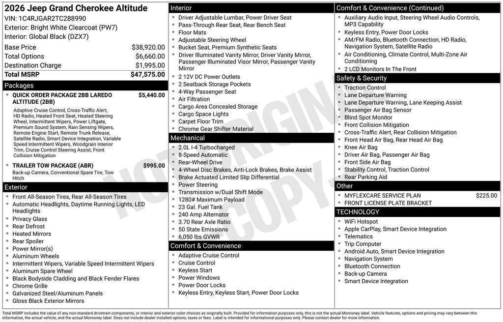 New 2026 Jeep Grand Cherokee Altitude RWD image 46