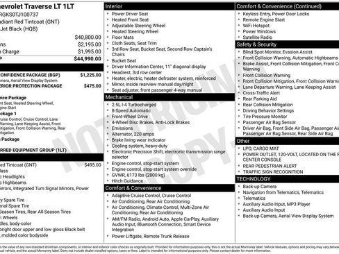 New 2026 Chevrolet Traverse LT w/ Driver Confidence Package FWD image 35
