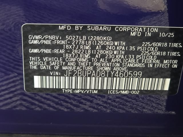 Certified 2026 Subaru Outback Premium AWD/4WD image 10
