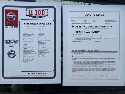 Used 2025 Nissan Versa S w/ Trunk Package image 10