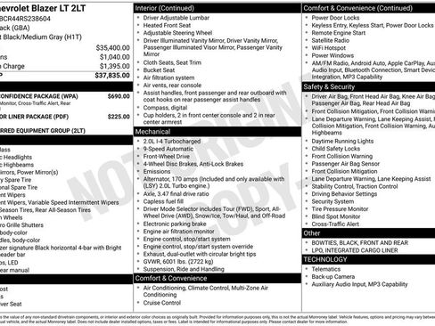 Used 2024 Chevrolet Blazer LT w/ Driver Confidence Package image 39