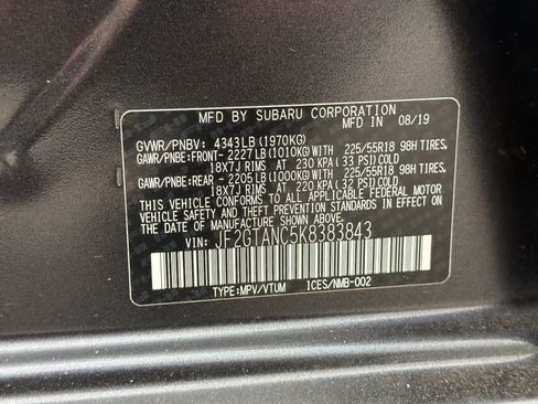 Used 2019 Subaru Crosstrek 2.0i Limited w/ Moonroof Package w/Navigation AWD/4WD image 30