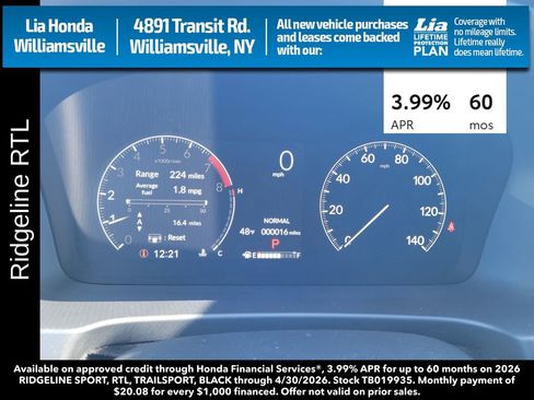New 2026 Honda Ridgeline RTL image 21