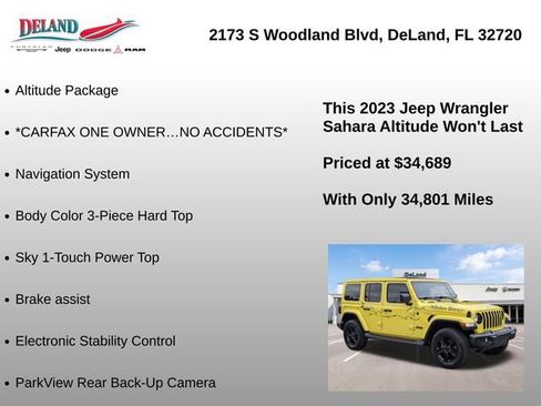 Used 2023 Jeep Wrangler Unlimited Sahara AWD/4WD image 18