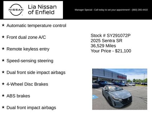 Certified 2025 Nissan Sentra SR w/ Midnight Edition FWD image 15