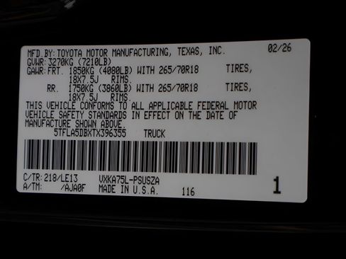 New 2026 Toyota Tundra SR5 AWD/4WD image 26