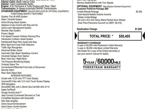 New 2026 Jeep Grand Cherokee Limited w/ Limited Altitude Package image 2