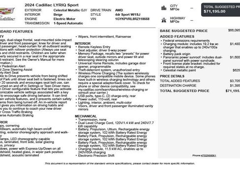 Used 2024 Cadillac Lyriq Sport AWD/4WD image 3
