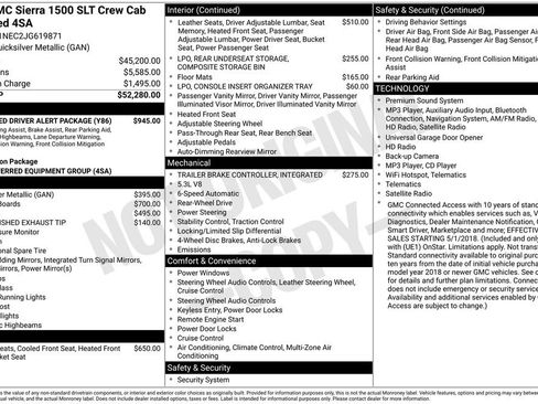 Used 2018 GMC Sierra 1500 SLT w/ Enhanced Driver Alert Package RWD image 7