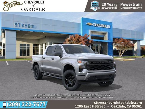 New 2026 Chevrolet Silverado 1500 Custom w/ Turbomax Blackout Package RWD image 1