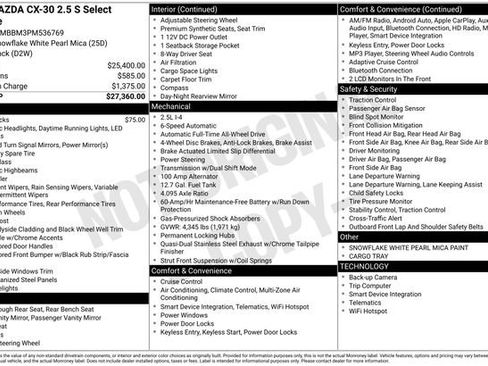 Certified 2023 MAZDA CX-30 AWD 2.5 S w/ Select Package image 20