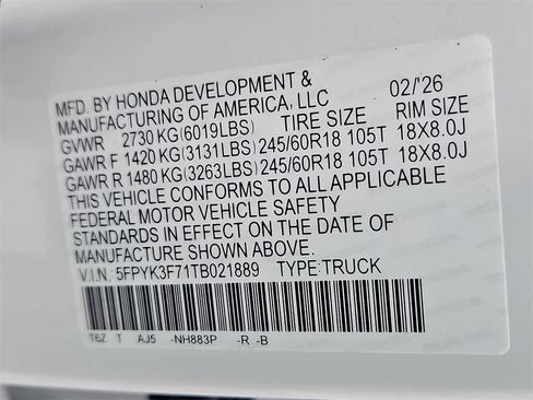 New 2026 Honda Ridgeline TrailSport+ image 18