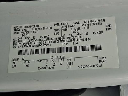 Certified 2022 Ford F150 XLT w/ Equipment Group 302A High AWD/4WD image 27