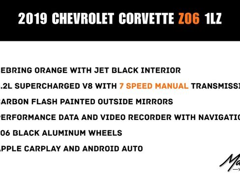 Used 2019 Chevrolet Corvette Z06 w/ Battery Protection Package RWD image 2