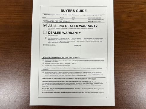 Used 2023 Honda Accord EX image 37