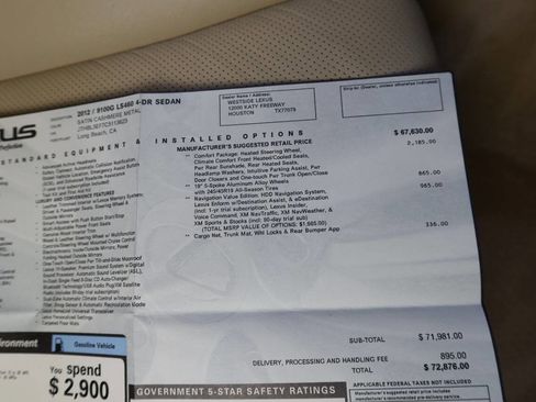 Used 2012 Lexus LS 460 Base 4dr Sedan image 39