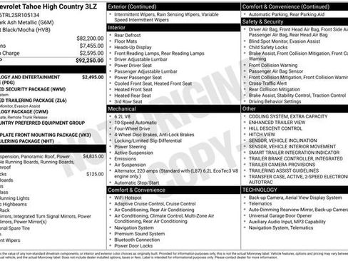 Used 2025 Chevrolet Tahoe High Country AWD/4WD image 3