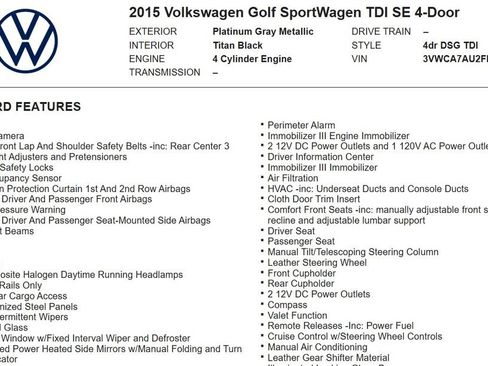 Used 2015 Volkswagen Golf SE image 20
