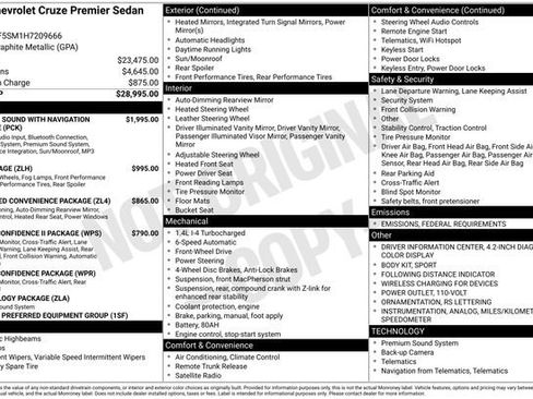 Used 2017 Chevrolet Cruze Premier image 7