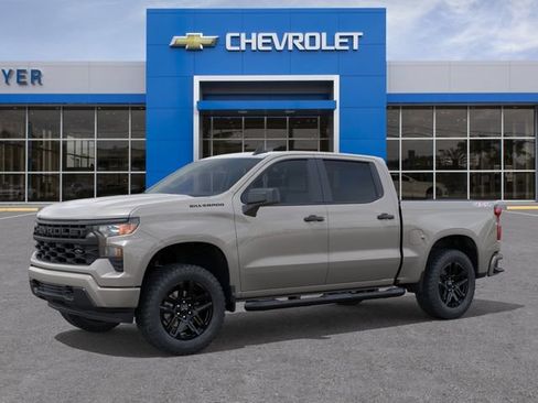 New 2026 Chevrolet Silverado 1500 Custom w/ Turbomax Blackout Package AWD/4WD image 2