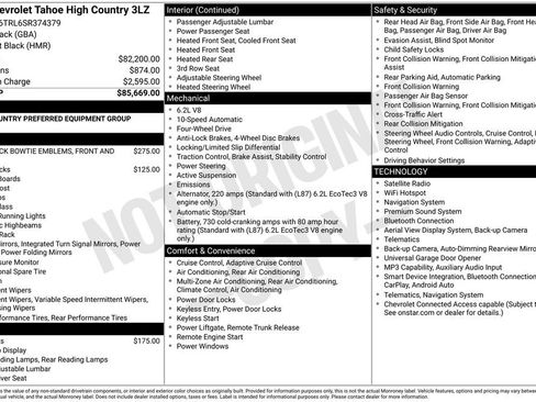 Used 2025 Chevrolet Tahoe High Country AWD/4WD image 9