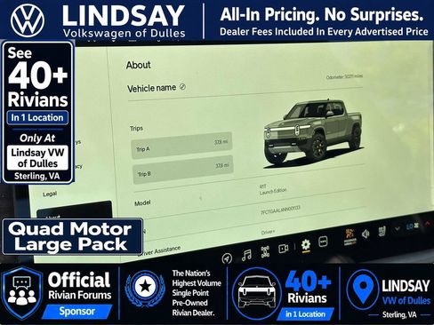 Used 2022 Rivian R1T Launch Edition AWD/4WD image 22
