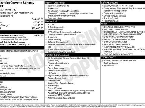 Used 2023 Chevrolet Corvette Stingray Coupe w/ Z51 Performance Package RWD image 30