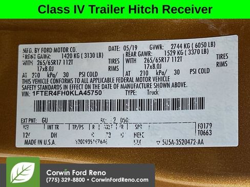 Used 2019 Ford Ranger Lariat w/ Equipment Group 501A Mid AWD/4WD image 30