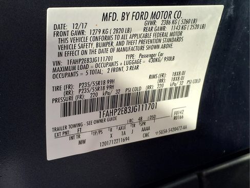 Used 2018 Ford Taurus SEL w/ Equipment Group 201A FWD image 24