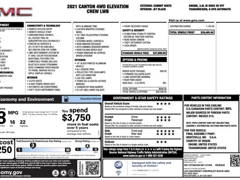 Used 2021 GMC Canyon Elevation w/ Driver Alert Package image 3