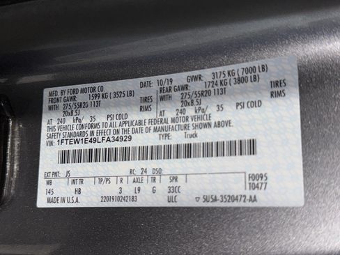 Used 2020 Ford F150 Lariat w/ Equipment Group 502A Luxury AWD/4WD image 39
