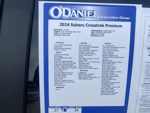 Used 2024 Subaru Crosstrek 2.0i Premium image 31